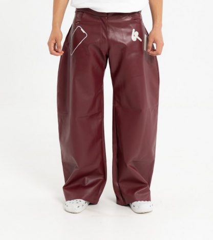 Pantalón largo granate